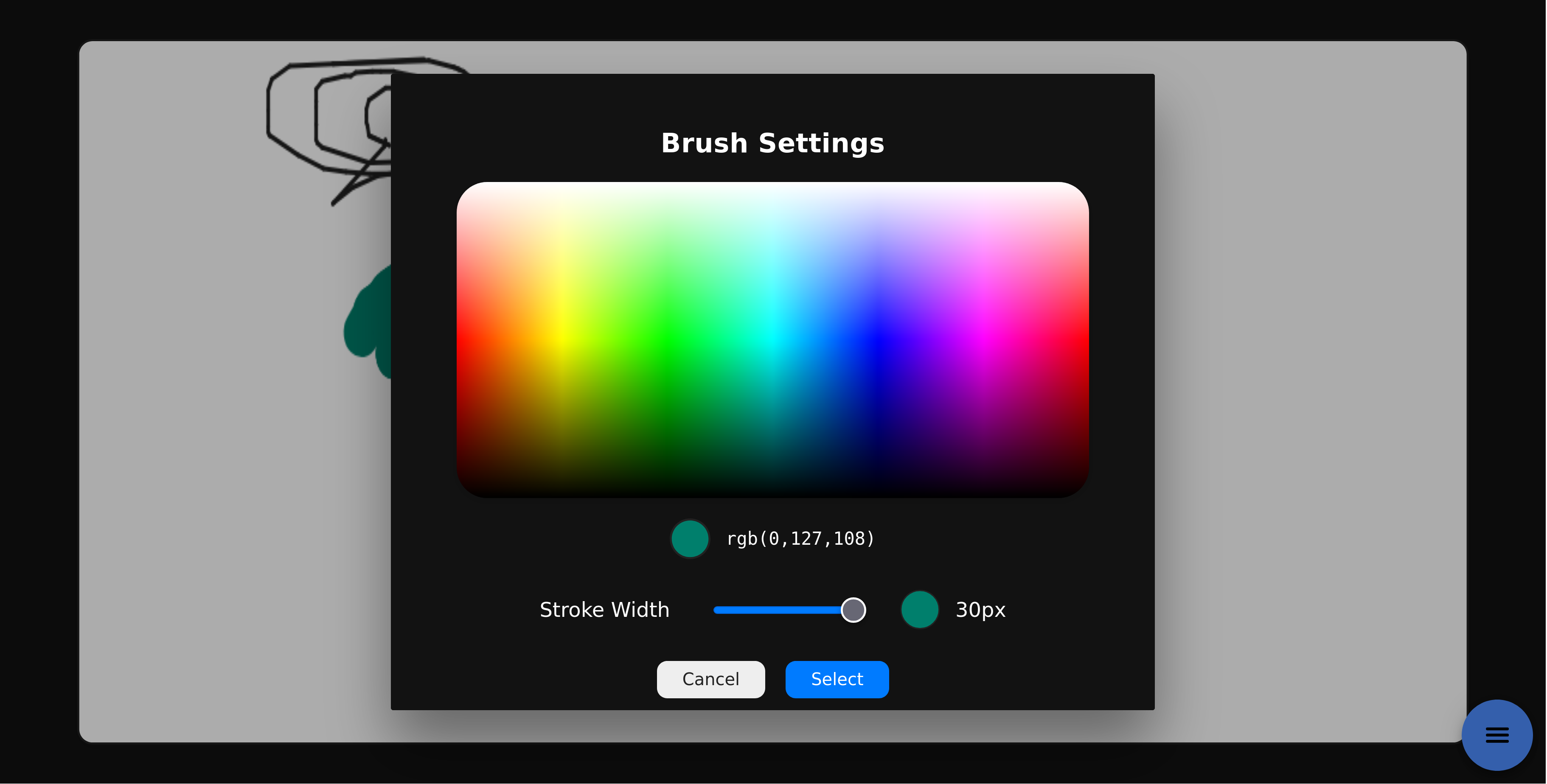 Brush Settings Screenshot